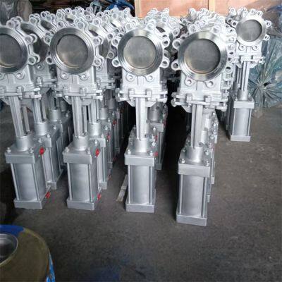 PZ73X Pneumatic Knife Gate Valve 10 Inch 150LB Stainless Steel Knife Gate Valve Slurry Knife Gate Valve photo-4