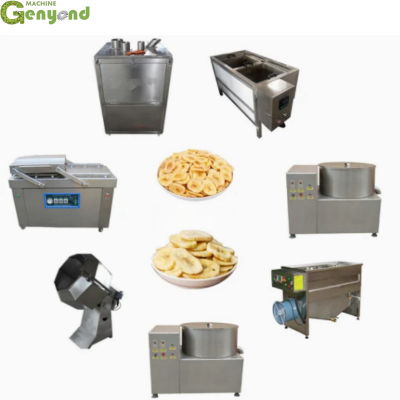 Genyond Линия сборки фритюрного аппарата для обжарки банановых ломтиков/Линия производства чипсов из бананов-плантанов