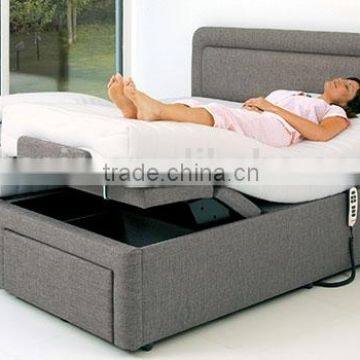 storage adjustable bed