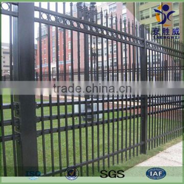 Decorative steel picket fence