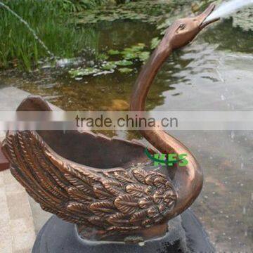 Bronze goose fountain statue