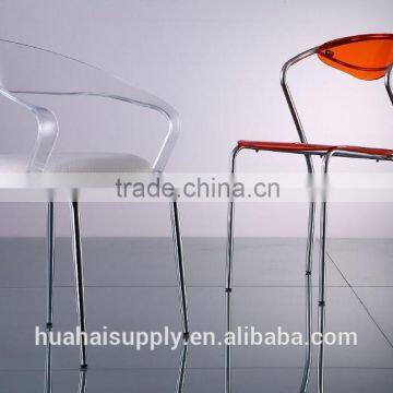 colored acrylic and metal office chair living room chair