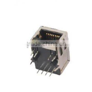 LED Side Entry RJ45 PCB JACK with Shielding