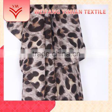 New Style Polyester Cotton Leopard Printed Denim Fabric photo-4