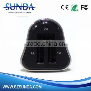 New Design White and Black Color Portable 3 Usb Car Charger Supplier's Choice photo-4