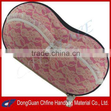 CFBCD3-00057 Lace covered EVA hard shell protective bag case bra organizer