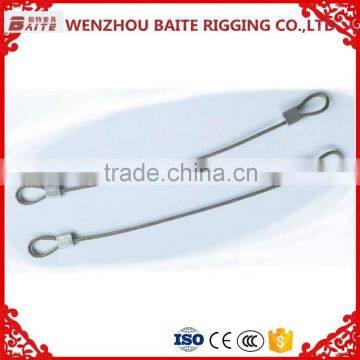 2mm Stainless steel wire rope with snap hook , stainless steel wire rope with quick link in rigging hardware manufacturer