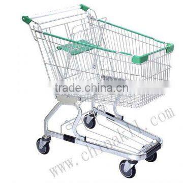 Germany style shopping trolley/supermarket cart (100L)