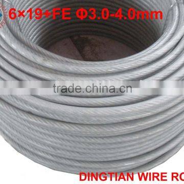 Nylon Coated Galvanized Wire Rope 6*19+FC