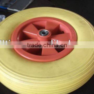 flat free pu wheel 4.00-8 for wheel barrow