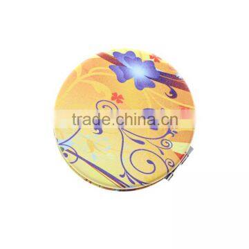 7cm Big Round Double Sided Foldable Metal Pocket Mirror With 16 Different Patterns On Cover photo-2