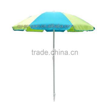 china twist-in beach sunshade umbrella parasol for outdoor sand beach in polyester fabric