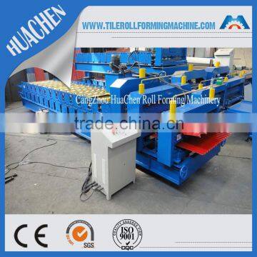 china supplier double glaze aluminum iron sheet roof tile making machine price