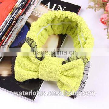 korea styleheadband mircofiber bowknot lace headband for female young girl