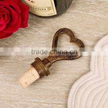 BOTTLE STOPPER, BRASS BOTTLE STOPPER, HEART SHAPE BOTTLE STOPPER