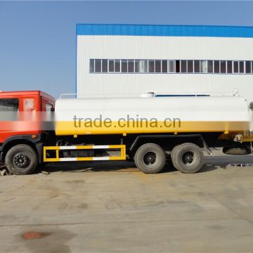 High quality 6*4 10 wheeler dongfeng 18m3 stainless steel water bowser truck