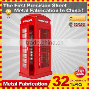 2014 hot sale professional customized metal public telephone booth