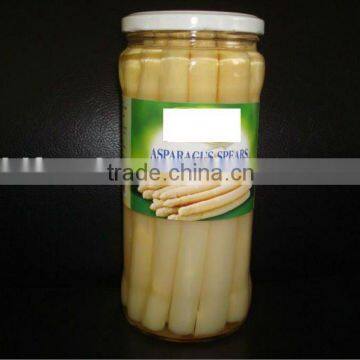 High quality canned asparagus in glass