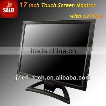 2014 NEW 17 inch touch screen lcd monitor for car pc with touch screen BNC VGA AV