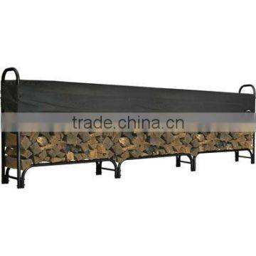 Tubular Steel Log Rack With Rack Cover