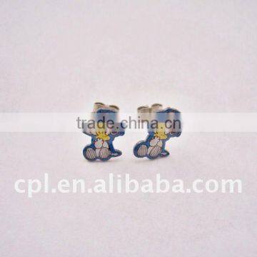 OEM custom design Snoopy printed earrings