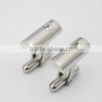 CZ Crystal Stone Stainless Steel Cufflinks For Men's Shirts photo-4