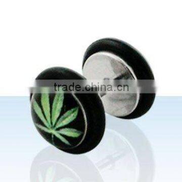 Illusion plug body jewelry,illusion plug,body piercing jewelry plug,fake plug,illusion piercing body jewelry,fake marijuana plug