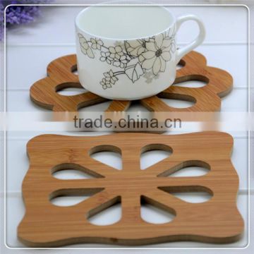 Thai solid wood cup mat by handmade