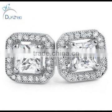 925 Sterling silver micro paved cz earrings fashion earring