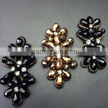 Glass beaded Rhinestone Hair Applique for Headband Hair Accessories Hair Clip Hair Band Headpiece Motif                        
                                                Quality Choice