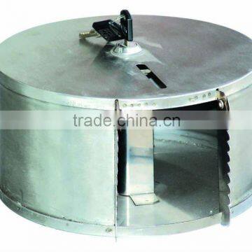 JHC Stainless Steel Round Toilet Paper Dispenser/Tissue Box/Locking Tissue Dispenser