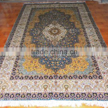 new product best selling double knots modern handmade silk carpet