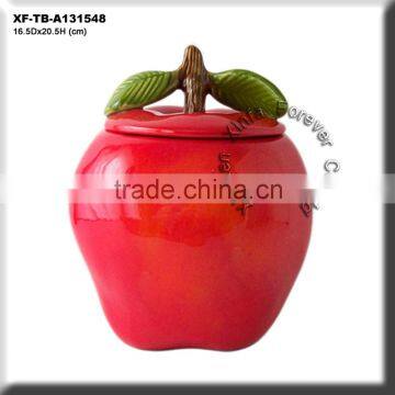 apple unpainted hobby biscuit fruit canister