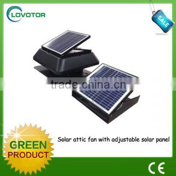 Solar Driven Smoke Removing Air Exhaust Fan Roof Mounted With Battery photo-3
