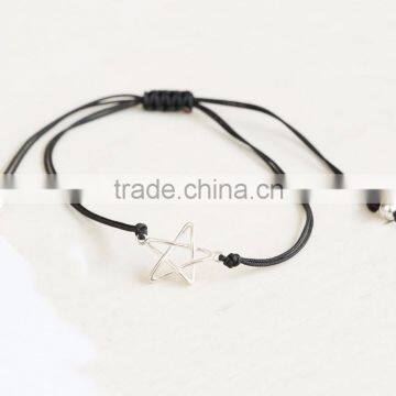 925 sterling silver star black line DIY bracelet