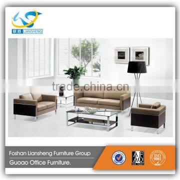 Modern Drawing Designer Office Leather Sofa for Visitor Sofa Set S718