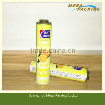 Lemon air cleaner spray aerosol can of diameter 52mm with CMYK