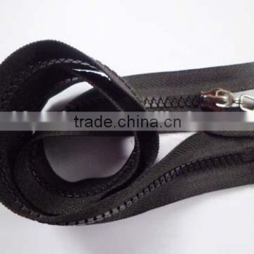 5# plastic resin zipper open end zipper with auto lock slider customer's puller garment zipper