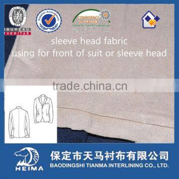 Fabruc sleeve head using for front of suit or sleeve head