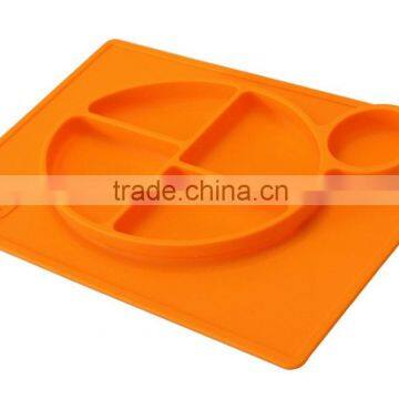 Multi-Functional BPA Free Custom Smile Design Silicone Placemat Plates for Babies and Kids photo-2