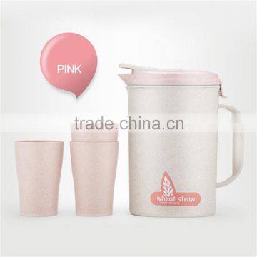 Wheat Straw Hot and Cold Water Jug Set photo-3