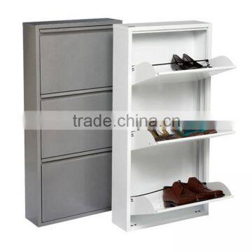 Chinese Manufacture Model Shoe Closet Extensible 3 Layers Shoe Cabinet Metal Folding Shoe Chest