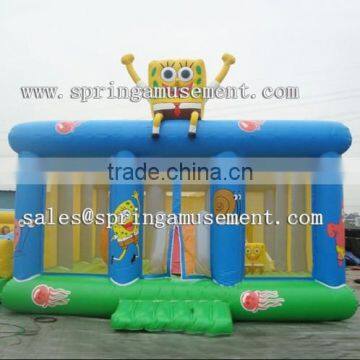 Best selling SPONGE BOB classical inflatable jumper and slide combo castle SP-CM042