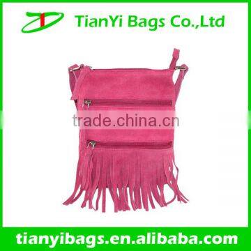 Cross body suede fringe bag wholesale