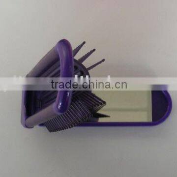 pocket comb with makeup mirror