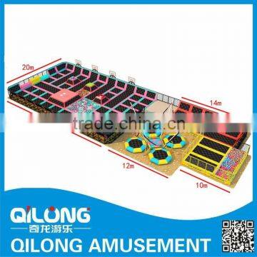 Big multi-functional trampoline with bungee trampoline,basketball hoop,ball pit...
