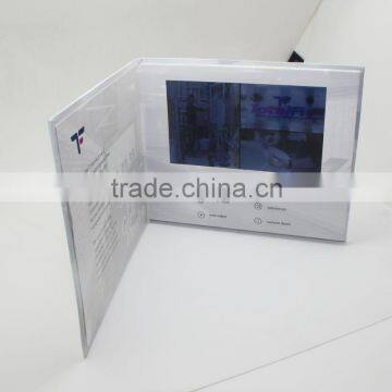 7 inch hardcover LCD screen advertising video brochure