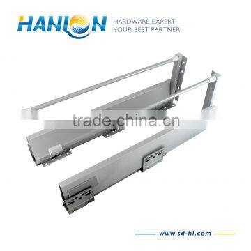 Soft closing galvanized steel telescopic furniture drawer rails