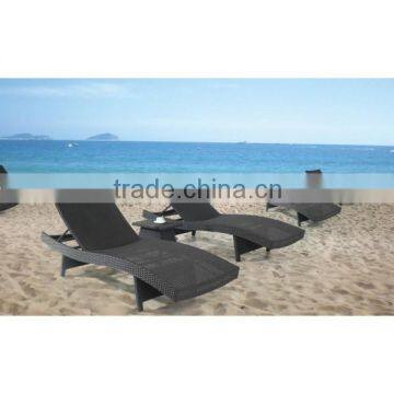 TZC-LO-008 garden ridge outdoor furniture Environmental and economical PE wicker outdoor sun lounger with cheaper price