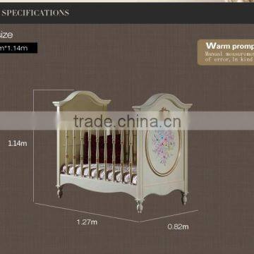 Italian Classic Design Furniture French Furniture Baby Bed Green Wooden Baby Bad Quality Choice photo-4